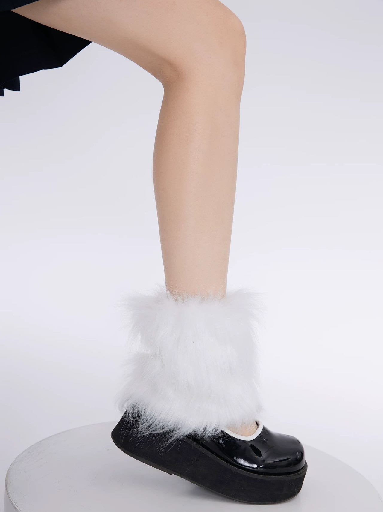 Faux Fur Furry Leg Warmer image 7