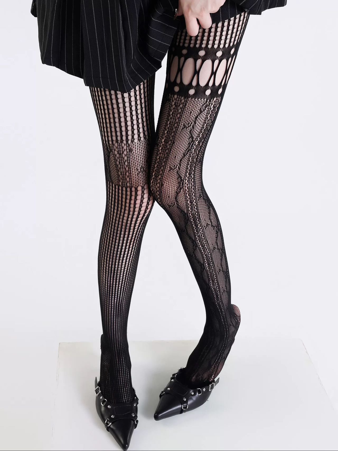 Patterned Fishnet Tights