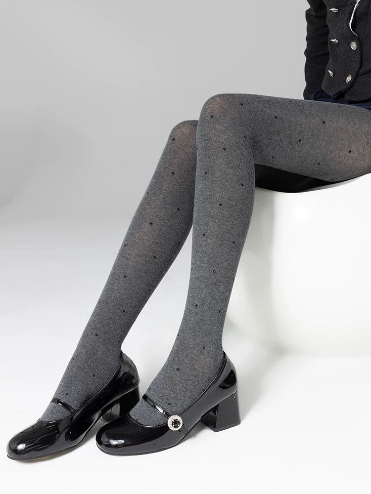 Dotted Cotton Tights