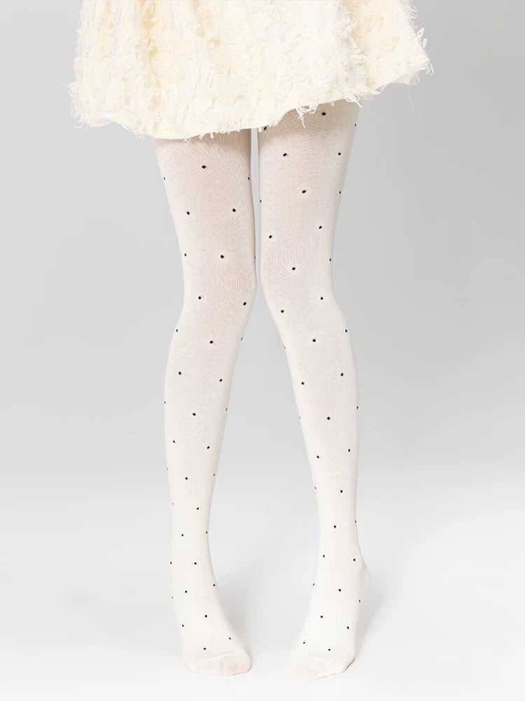 Dotted Cotton Tights