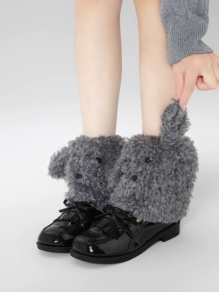 Fuzzy Puppy Leg Warmers