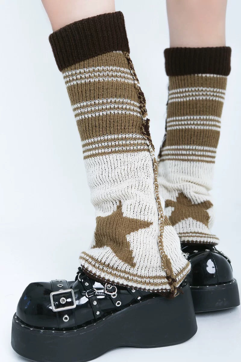 Double Sided Knitted Leg Warmers