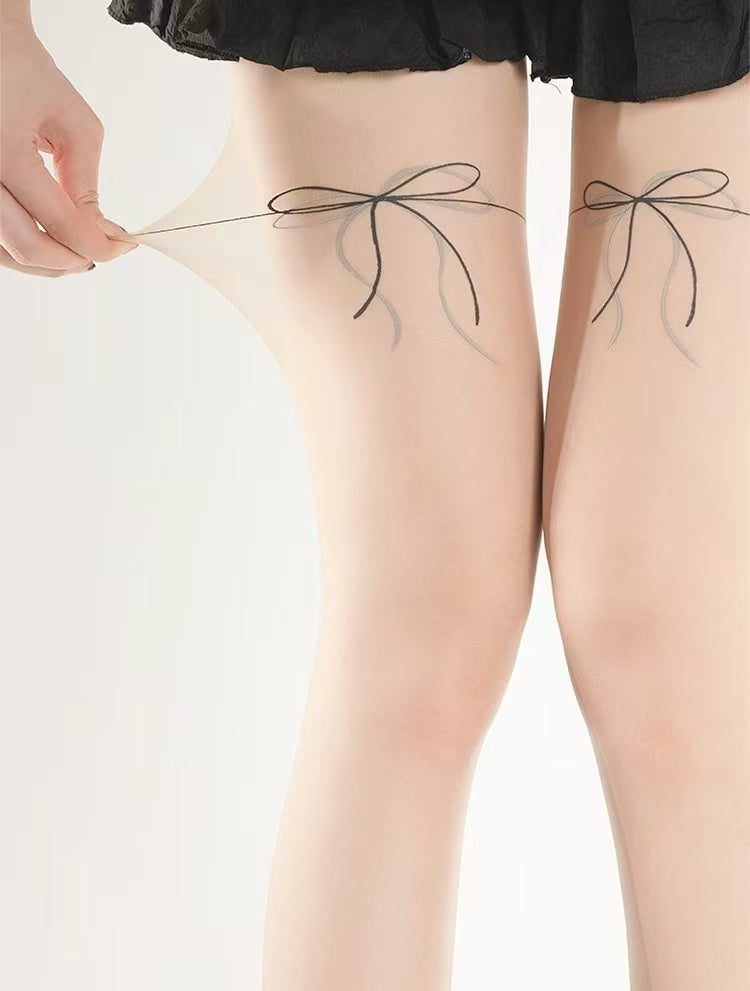 Bow Tie Tattoo Tights
