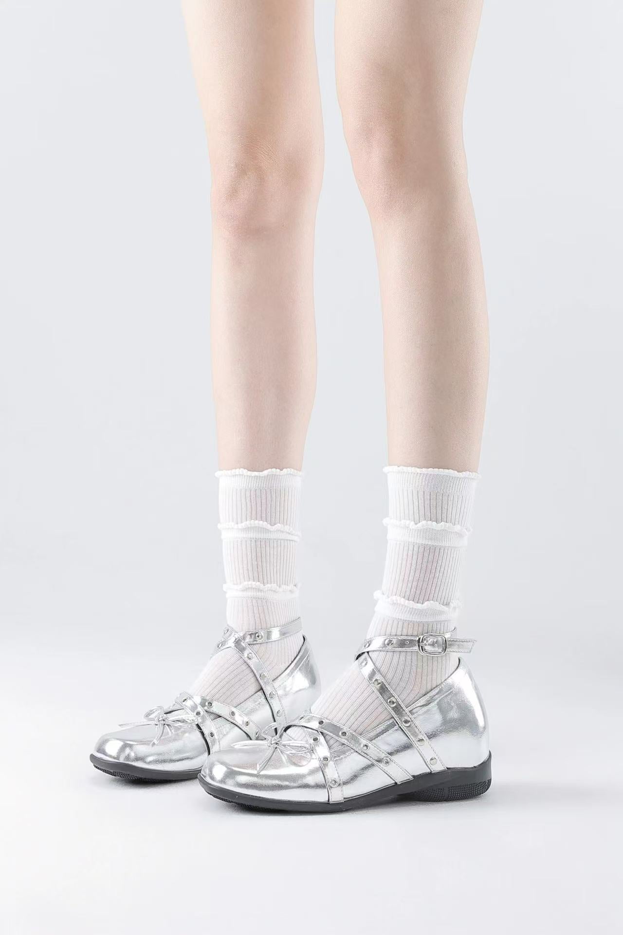 Triple Ruffle Crew Socks