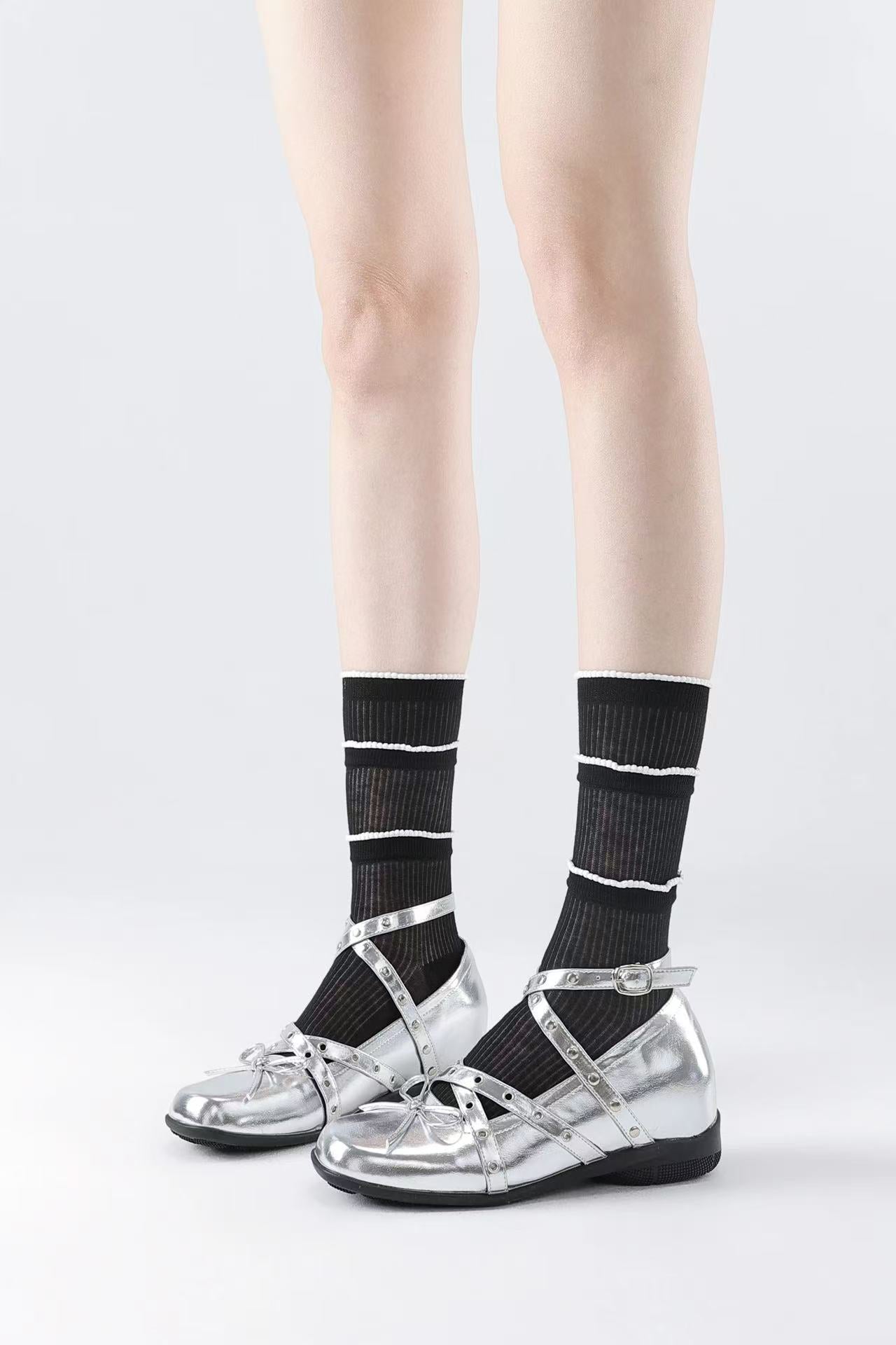 Triple Ruffle Crew Socks