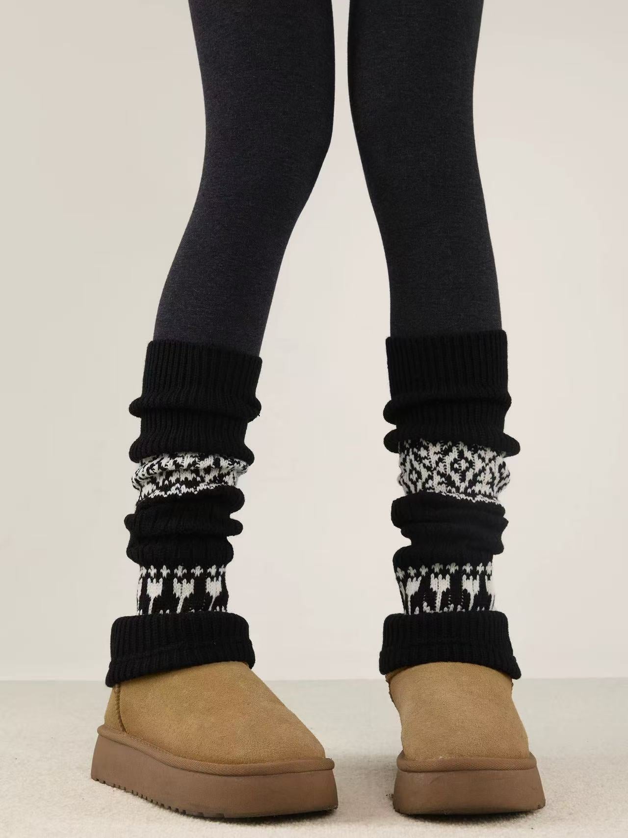 Fair Isle Winter Leg Warmers